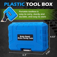 Brake Line Flaring Tool Kit 7-Piece, 3/16&Prime; 1/4&Prime; SAE Double & Bubble Flare Too&hellip;
