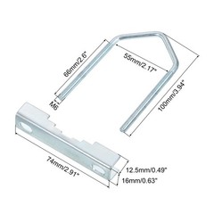 Antenna Mast Cross-Over Bracket Kit U-Bolt Clamp Mounting Hardware M6x100x50mm