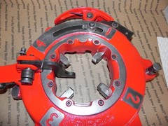 Ridgid 714 self- open die head 2-1/2 to 4&Prime; NPT die set for rigid 1224 threader