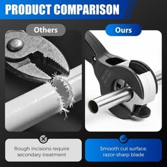 Ratcheting Tubing Cutter, Adjustable Ratchet Type Pipe Cutter (5/16&Prime; to 1-1/8&Prime;)