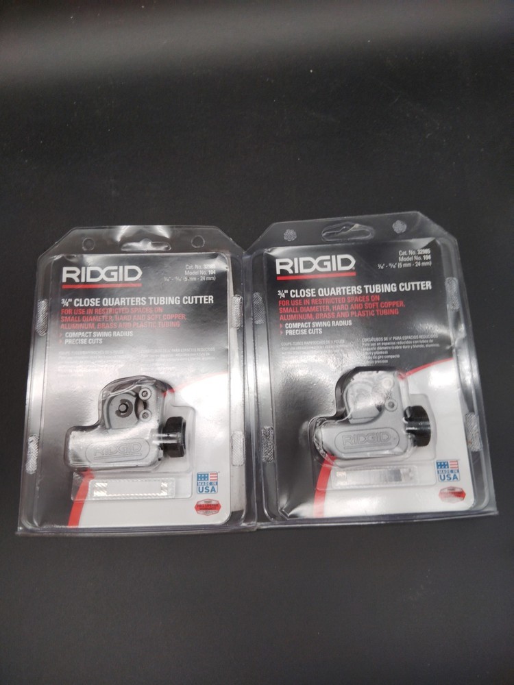 RIDGID 32985 #104 Close Quarters Tubing Cutter 3/16&Prime; to 15/16&Prime; Tube Cutter USA
