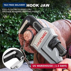 HAUTMEC 14 Inch Aluminum Straight Pipe Wrench, Adjustable Plumbing Wrench, 2&Prime; Ja