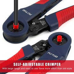 Labor-Saving Hexagonal Crimp Pliers Set, 6-Sided Tool for Ferrules 0.05-16mm&sup2;
