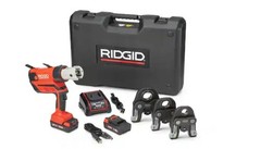 Ridgid RP 350 Steel Press Tool Kit 1/2&Prime;-1 with Two 18V Batteries & Charger 70138