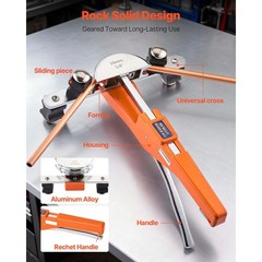 Uimoso Compact Ratcheting Tube Bender Kit for 1/4 to 7/8 Inch Pipes