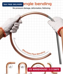 6-in-1 Copper Tube Bender, 43-Inch Long Spring, 1/4&Prime;, 5/16&Prime;, 3/8&Prime;, 1/2&Prime;, 5/8&Prime; an