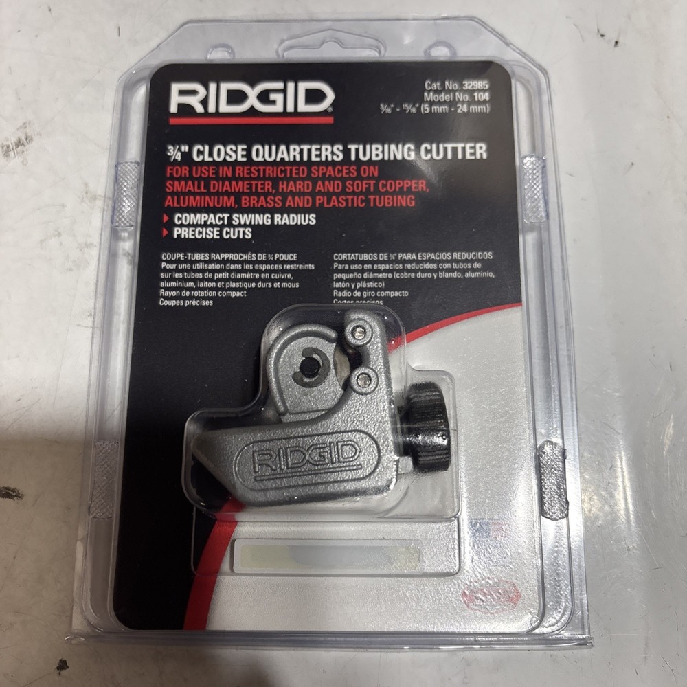 Rigid 3/4 &rdquo; Close Quarters Tubing Cutter
