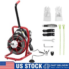 Drain Cleaner Machine 75 Ft x 1/2 In Portable Electric Drain Auger Cleaner Sewer