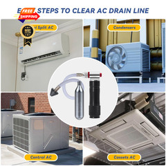Upgraded Drain Device, AC Line Cleaner 16G Black&Red