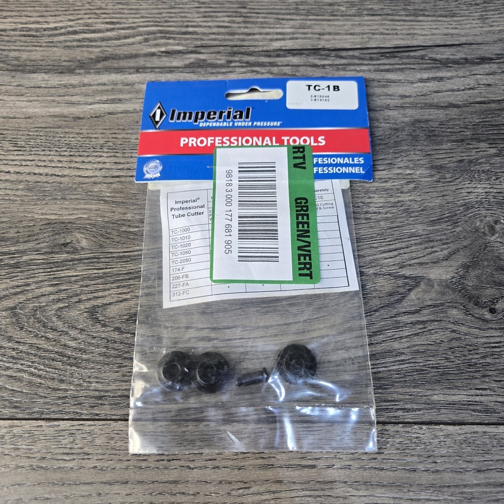 Imperial TC-1B Tube Cutter Replacement Wheel Set 3 Wheels 1 Screw New USA Made