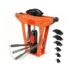 Hydraulic Pipe Bender 12 Ton, 90&deg;-180&deg; Tube Bender with 6 Dies (1/2&Prime;-2&Prime;) | He&hellip;