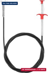 Drain Snake Auger with 4-Claw Grabber, Manual Sink Unclogger Tool, Flexible Cabl