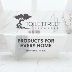 ToiletTree Products Modern Deluxe Freestanding 2 Count (Pack of 1), Black