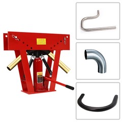 Hydraulic Pipe Tube Bender Tool Manual Heavy-Duty Pipe Bending Machine 16T Red