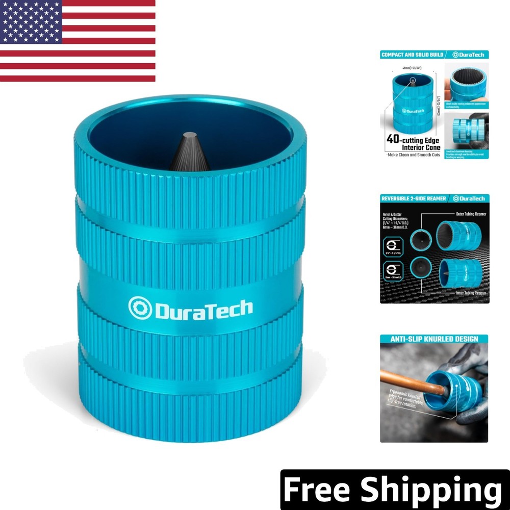Compact Pipe Deburring Tool for Tubings 1/4&Prime; to 1-1/4&Prime; O.D. &ndash; Ergonomic Design