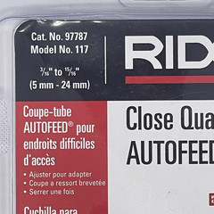 Ridgid 97787 #117 Mini Tubing Cutter Genuine