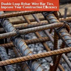 1000 Pcs 16 Gauge Rebar Tie Wire 6 Inch Black Double Loop Annealed Steel Wire Ti