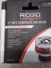Ridgid 36895 OOR NPT 3/4&Prime; Manual Pipe Threader Die Head, Alloy Rh #1