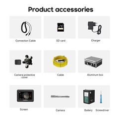 7&Prime; 30M 1000TVL Drain Sewer Camera 512hz Locator Pipe Inspection Video Camera