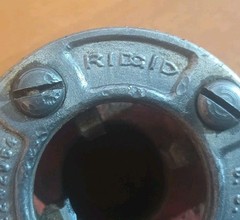 Ridgid 00-R Manual Ratchet Pipe Threader With 3/4&Prime; NPT Die Head Made In USA 1