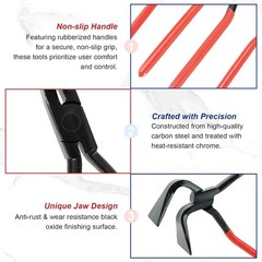 3-Piece Sheet Metal Bending Pliers Set, Hand Seamers for Roofers, Plumbers, S&hellip;