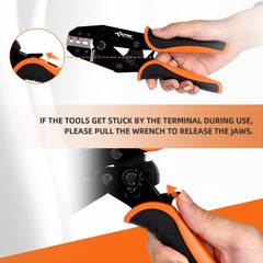 5PCS Ratchet Wire Crimping Tool Kit with Quick-Change Jaws for Heat Shrink, Insu