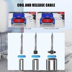 30m Pipe Inspection Camera w/ 512hz Locator Drain Sewer Camera Self Leveling 7&Prime;