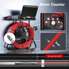 10&rdquo;Sewer Pipe Inspection Camera+512hz Self-leveling 7mm thick cable brake 328ft