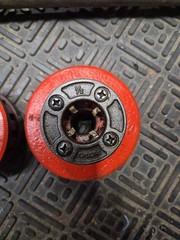 RIDGID 12 R PIPE THREADING DIE SET 1/2&Prime;-2&Prime; w Handle & Ratchet & Craftsman Die