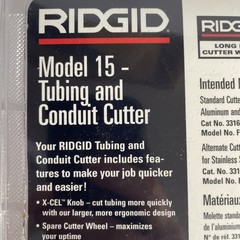Ridgid 3/16&Prime; to 1-1/8&Prime; Pipe Capacity Screw Feed Tubing Cutter Cuts Copper Etc