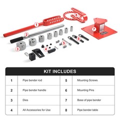 Heavy Duty 1- 3&Prime; Manual Tube Bender, Pipe Bending Machine Mounted Bender Bench