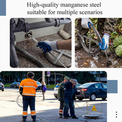 Gisafai 100Ft Heavy Duty Sewer Drain Snake for Outdoor 3/4 Inch Width Flat Steel