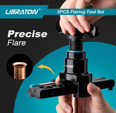 HVAC Flaring Tool Kit, 45&deg; Eccentric Flare Tool for 1/4-3/4in Copper Pipe