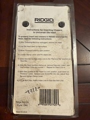 New Genuine Ridgid 47745 1/2&Prime; &ndash; 3/4&Prime; NPT Universal Dies High Speed Right Hand