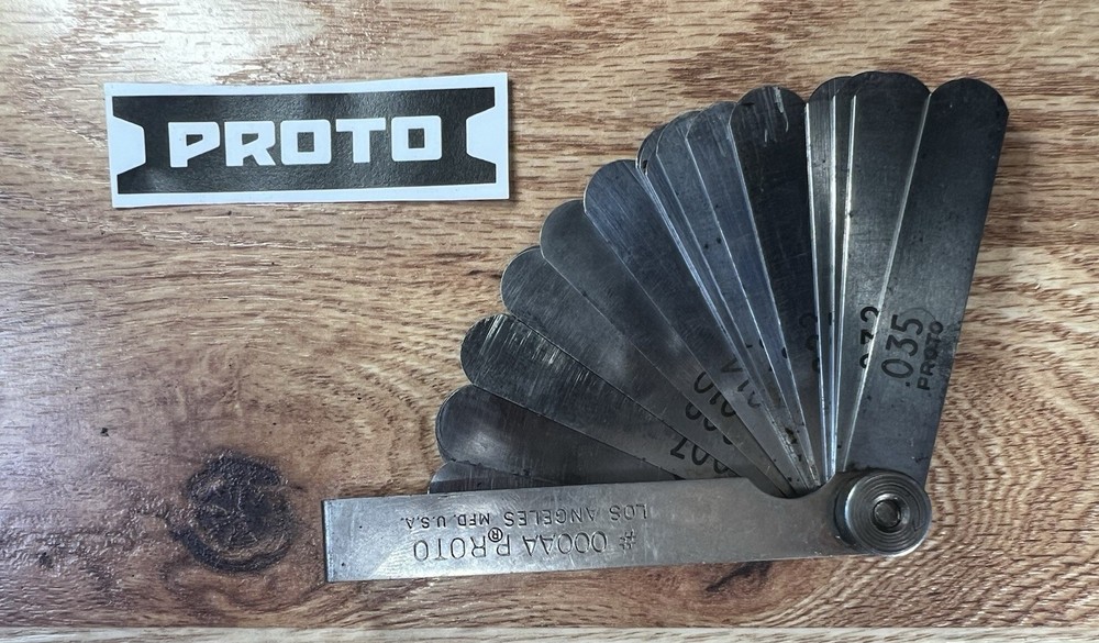 Proto #000AA 1/2&Prime; x 3&Prime; Master Feeler Gauge Set with Steel Holder