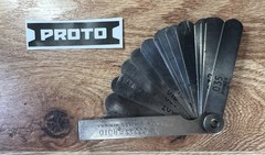 Proto #000AA 1/2&Prime; x 3&Prime; Master Feeler Gauge Set with Steel Holder