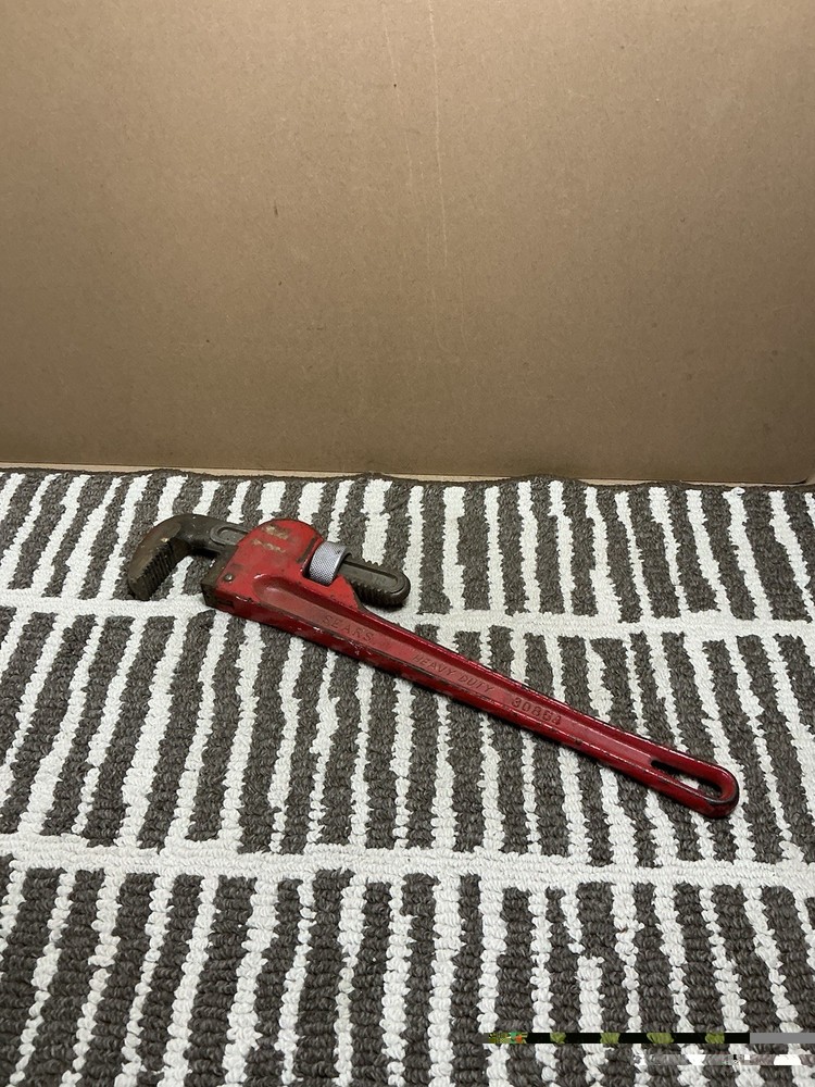 Vintage Sears 18&Prime; Heavy Duty Pipe Wrench Ridge Tool Co USA 30854
