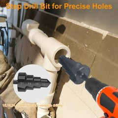 3pcs Pipe Threading Kit PVC PPR Thread Cutter Internal External Die + Step Drill