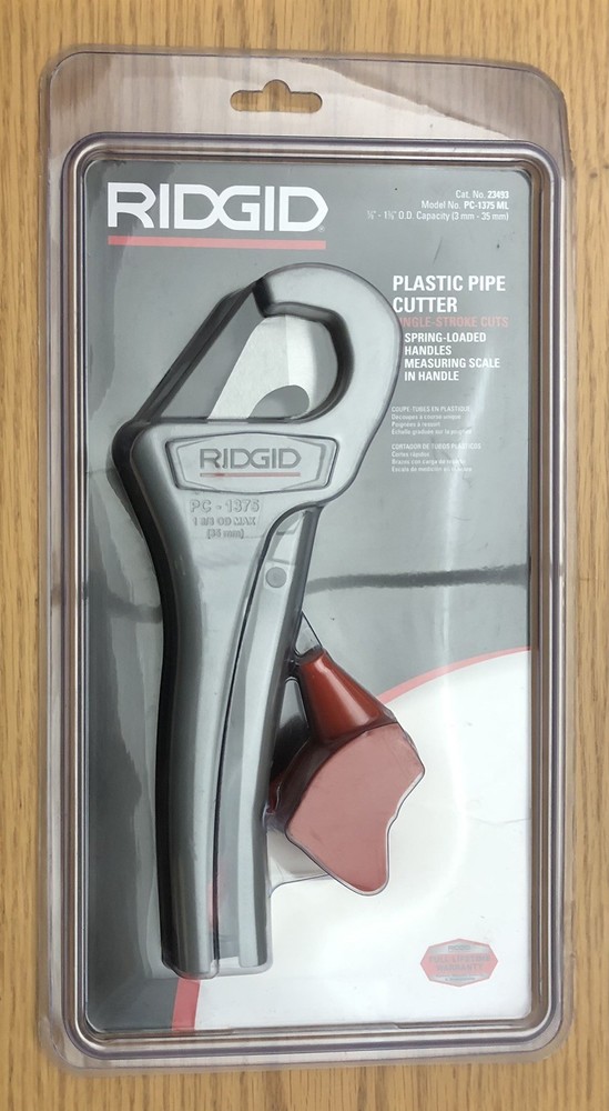 RIDGID PC-1375ML 1/8&Prime; to 1-3/8&Prime; PVC and PEX Cutter w/ Multi-Layer Adapter