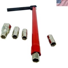 Compact 8-13mm Back Nut Wrench with Interchangeable Heads for Tight Spaces