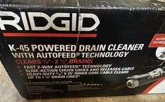 Ridgid K-45AF AutoFeed Drain Cleaner Machine, 5/16 x 25&prime; Cable w/ Drum 35473