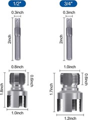 2PCS PVC Pipe Threader Kit &ndash; Dual-Function Internal & External Pipe Threading To