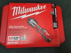 GREAT PRICE $2500++VALUE! Milwaukee 2473-22 M12 Force Logic Press Tool Kit