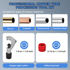 Pro HVAC Flaring Tool Kit 1/4-3/4 45&deg; Pipe Flare Tool Copper Aluminum Steel
