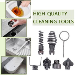 Drain Cleaner Combination Cutter Heads Set7PCS Drain Snake Drill Attachment &hellip;