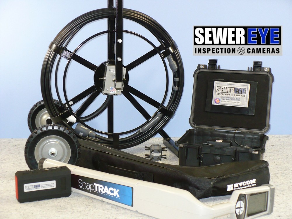 BATTERY POWERED / AC SEWEREYE SEWER CAMERA, PIPE INSPECTION SYSTEM WITH LOCATOR