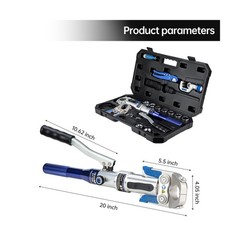 Hydraulic Copper Pipe Tube Fittings Crimping Tool with 30&deg; Angle Jaw with1/