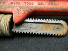 Ridge Tool Straight Pipe Wrench 24&Prime; 18&Prime; 14&Prime; Heavy Duty Cat Iron Lot of 3