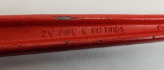Ridgid 2 1/2&Prime; Pipe & Fittings Wrench C-18 Ridge Tool Company USA Used Condition