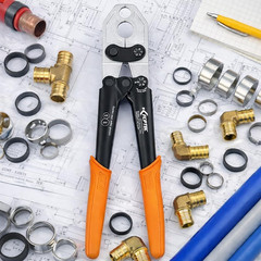 PEX Crimping Tool Kit for ASTM F1807 Copper Crimp Ring Systems, 1/2